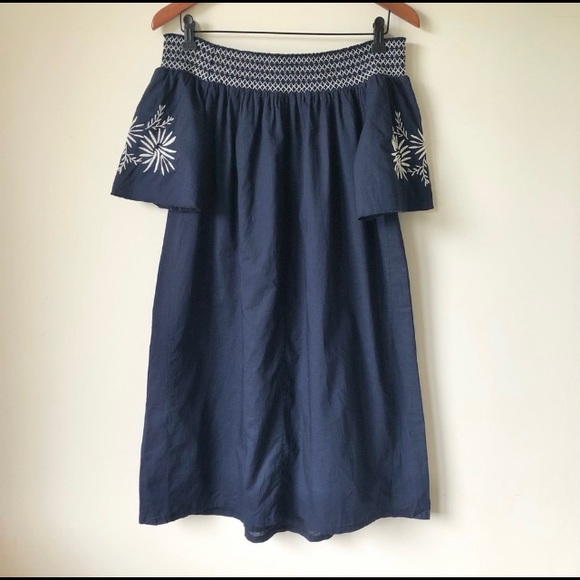 Isabel Maternity Off-the-Shoulder Smocked Dress S - Picture 4 of 5